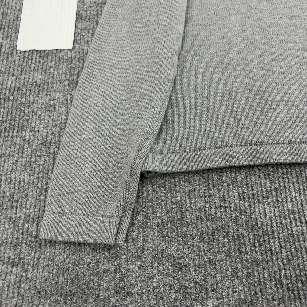 J Crew Sweater Mens XL Grey Cotton Raglan Crewneck Classic Minimalist